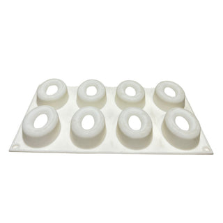 Moule à Cupcake Ovale et Blanc à 8 Pièces