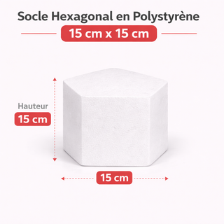 Support gâteau Hexagonal en Polystyrène 15 cm x 15 cm