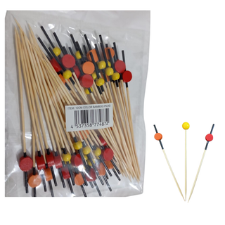 Picks en bambou colorés