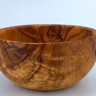 Grand Bol en Bois d'Olivier pour une Touche Rustique à Table - Accessoire de Table Naturel et Élégant pour une Atmosphère Chaleureuse et Conviviale
