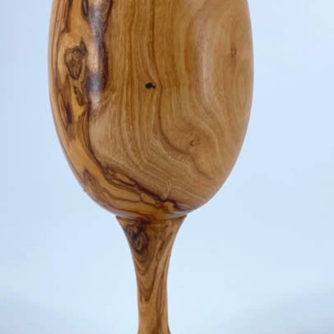 Verre à Pied en Bois d'Olivier