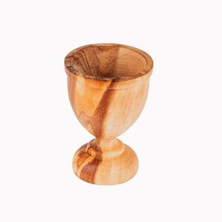 Coquetier fait main en bois d'olivier