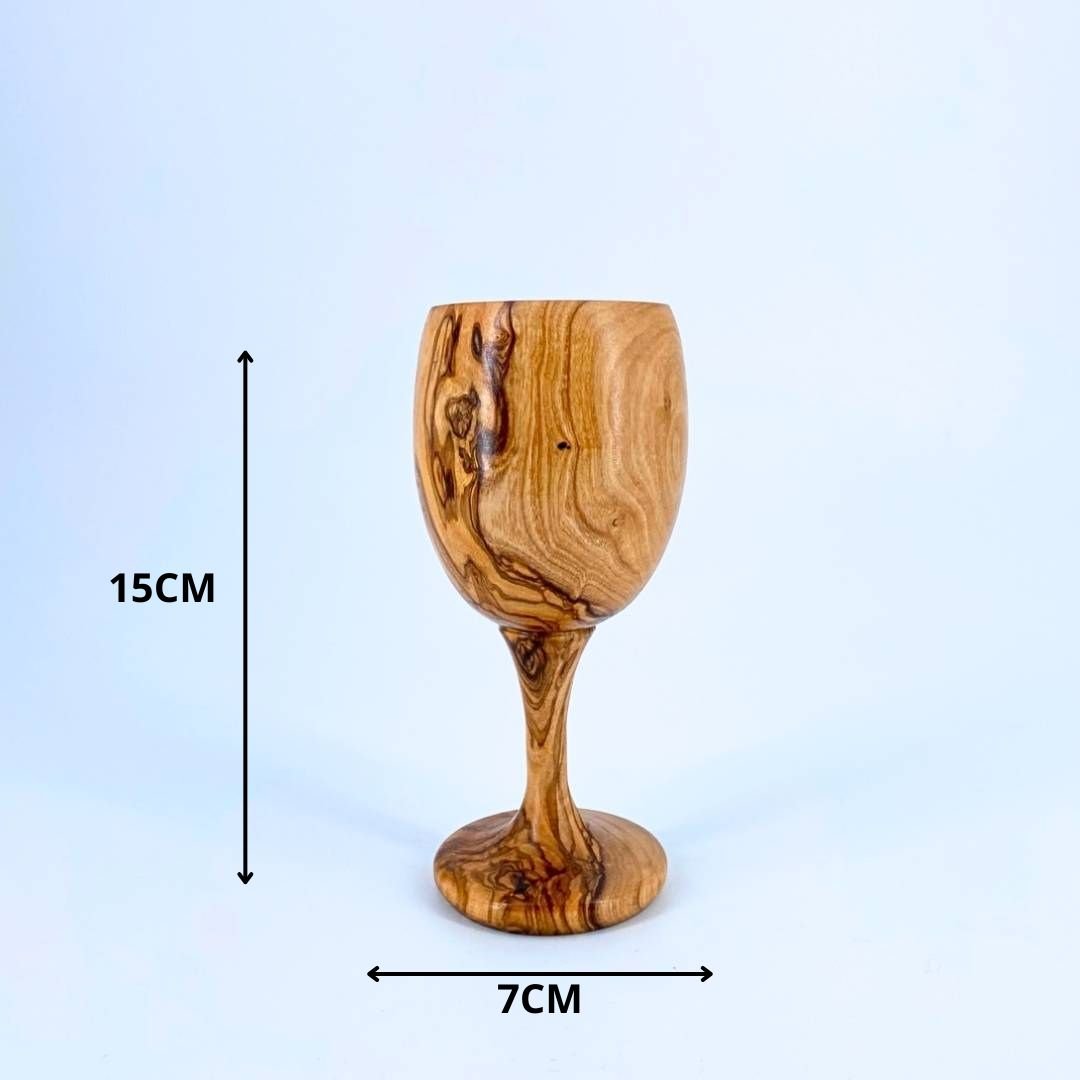 Verre à Pied en Bois d'Olivier