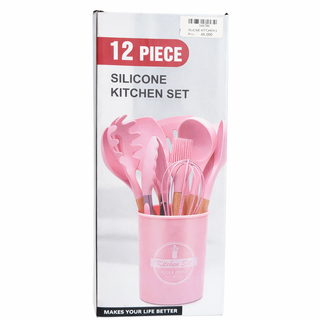 Set d’ustensiles de cuisine en silicone – 12 pièces avec support