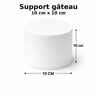 Support gâteau en polystyrène – Rond 10 cm x 10 cm