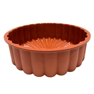 Moule à Gâteau Rond en Silicone - Rouge Brique