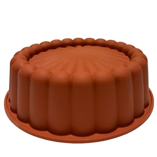 Moule à Gâteau Rond en Silicone - Rouge Brique