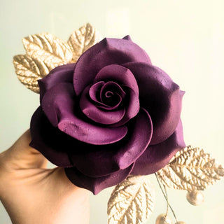 Fleurs en pâte à sucre Passion en Mauve