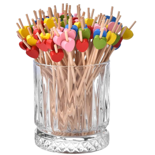 Piques Bambou Cœur Coloré