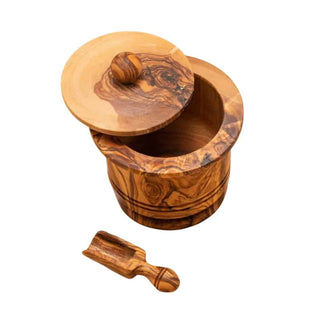 Boîte à épices artisanale en bois d'olivier - fait main et écoresponsable