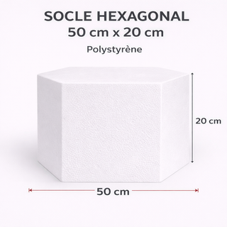 Support gâteau Hexagonal En Polystyrène 50 Cm x 20 Cm