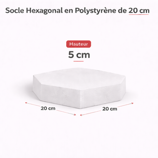 Support gâteau Hexagonal en Polystyrène 20 cm x 5 cm