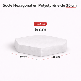 Support gâteau Hexagonal en polystyrène 35 cm x 5 cm