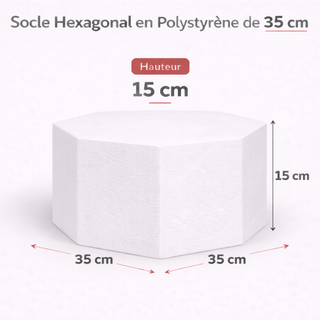 Support gâteau Hexagonal en Polystyrène 35 x 15 cm