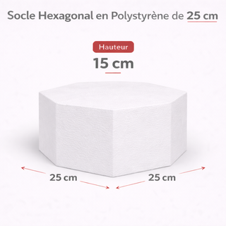 Support gâteau Hexagonal en Polystyrène 25 x 15 cm