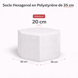 Support gâteau Hexagonal en Polystyrène 35 cm x 20 cm