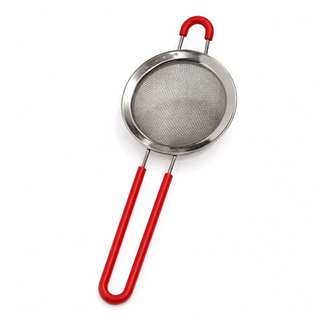 Tamis De Cuisine En Acier Inoxydable Avec Manche Rouge