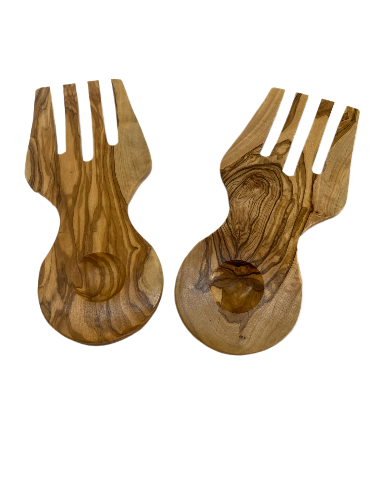 olivewood salad fork set of 2