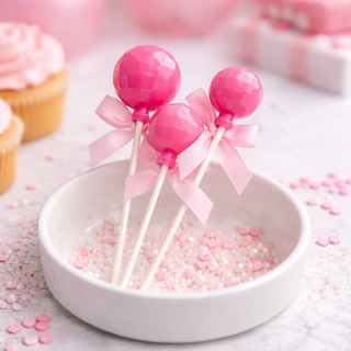 Picks Boules Décoratives Rose & Bleu – Décoration Gâteau / Cupcakes (Lot de 3)