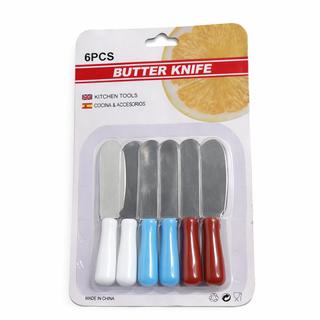 Set de 6 Couteaux à Beurre (Butter Knife – Manches colorés)