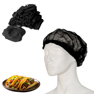 Coiffe de Cuisine Jetable Noire | Paquet de 100
