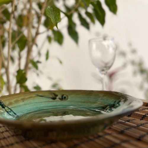 Assiette creuse céramique octopode