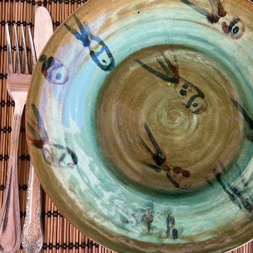 Assiette creuse céramique octopode