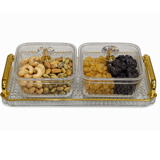 Plateau de Service Prestige Doré