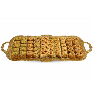 Plateau de Service Rectangulaire Doré