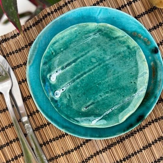 Assiette plate en céramique pour dessert