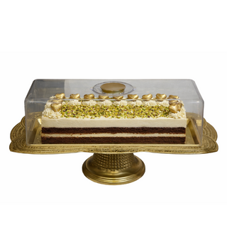 Présentoir à Gâteau Rectangulaire Doré