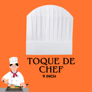 Toque de Chef Blanche Prestige – 9 Inch