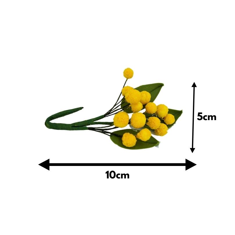 Fleurs "Mimosa" en sucre comestibles