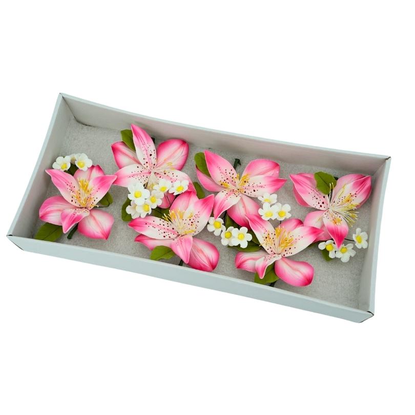 Fleurs "Mini lys" en sucre comestibles