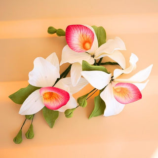 Fleurs "Orchidée sauvage mini" en sucre comestibles