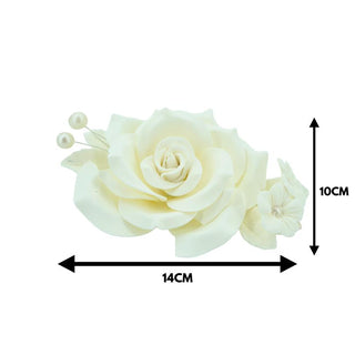 Fleurs "Passion G.M blanc " en sucre comestibles